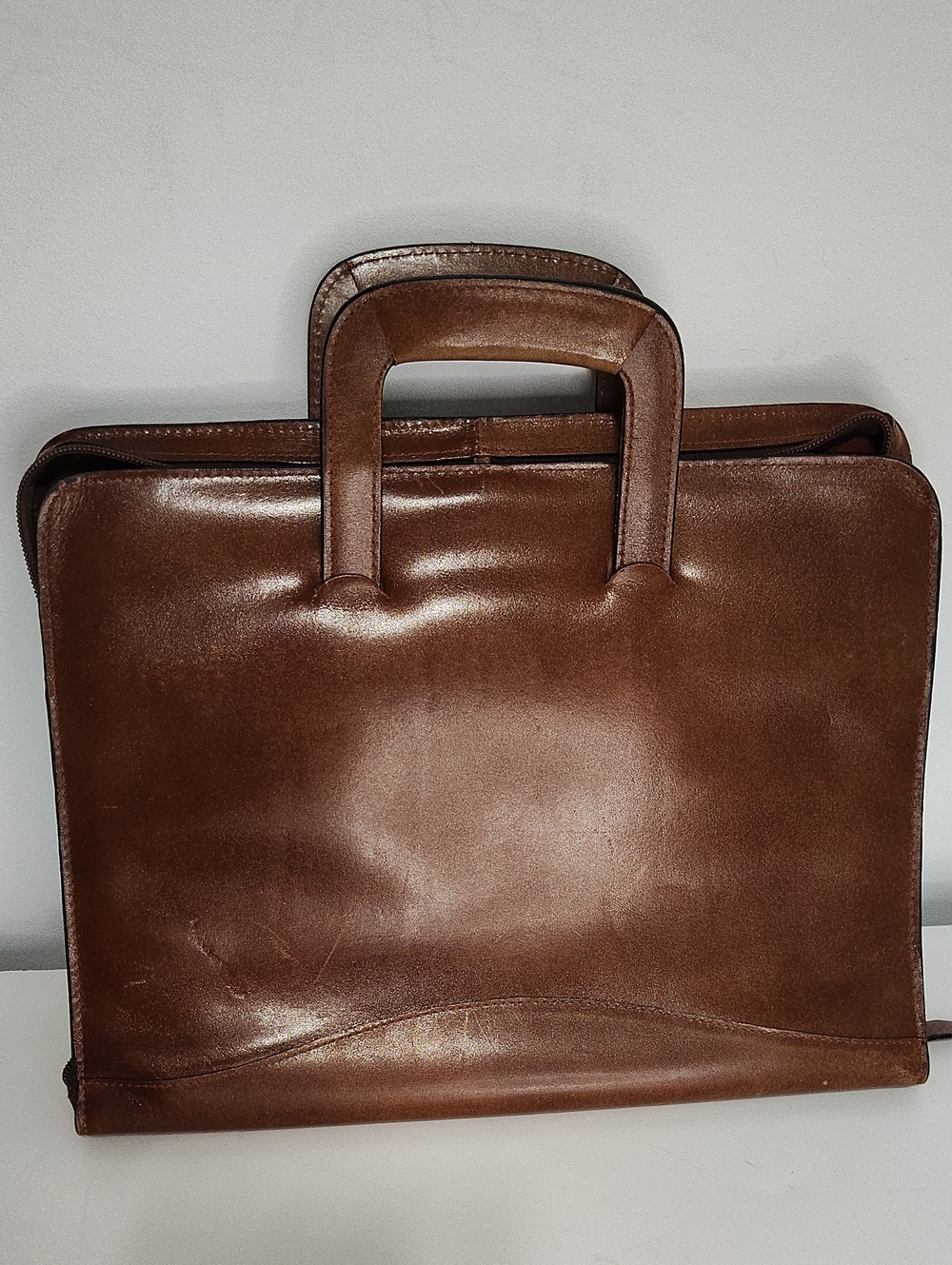 Vintage Classic Brown Leather Briefcase